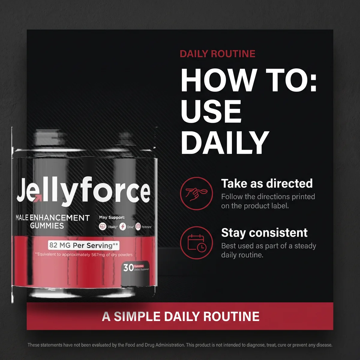 How to use Jelly Force daily: take as directed and stay consistent