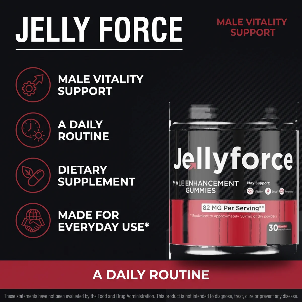 Jelly Force male vitality support: a daily routine dietary supplement made for everyday use
