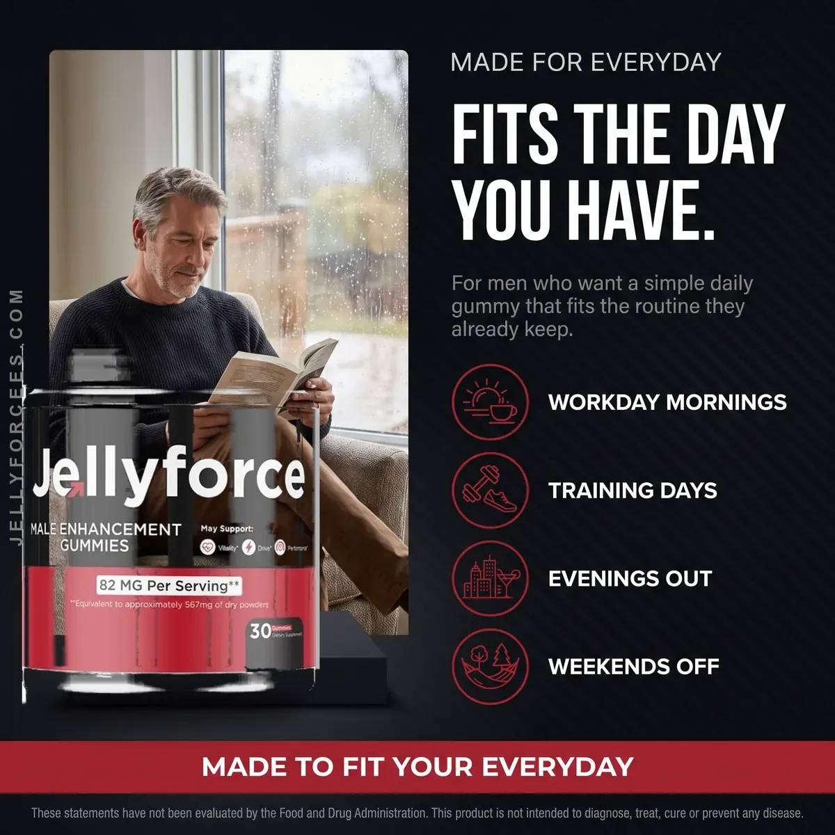 Who Jelly Force is for: adult men who want a simple everyday gummy routine