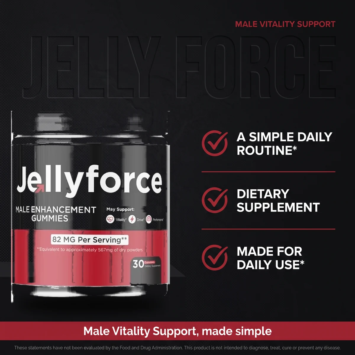 Why Jelly Force: a simple daily routine botanical gummy for men