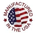 Stars and stripes mark, made in the USA